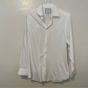 Charles Tyrwhitt Non-Iron Royal Oxford Shirt - White, Extra Slim Fit